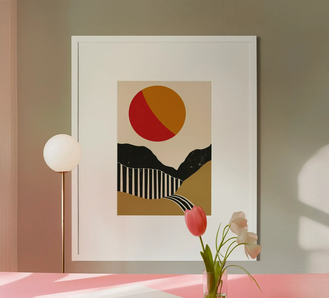 Paesaggio minimalista retrò carta hahnemühle da James M Coyle