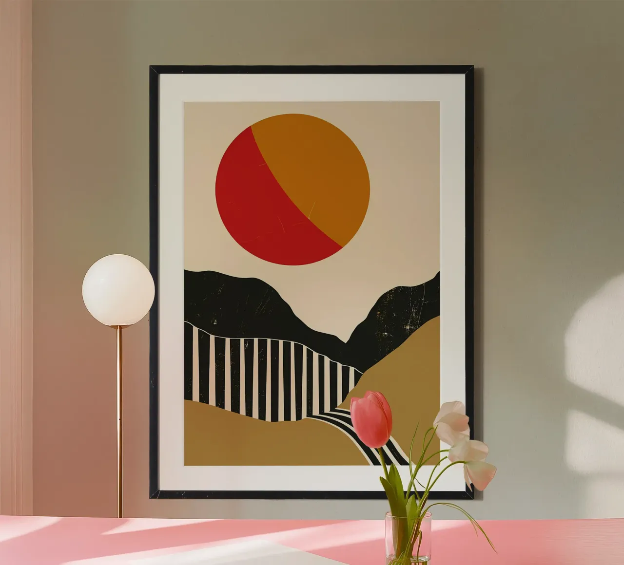 Paesaggio minimalista retrò carta hahnemühle da James M Coyle