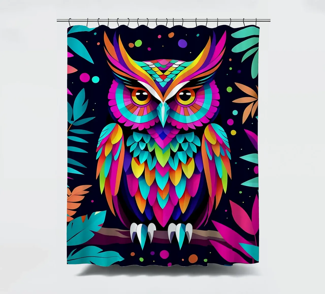 Gufo_stile_E_1 tenda da doccia da Tierisch bunt by LK