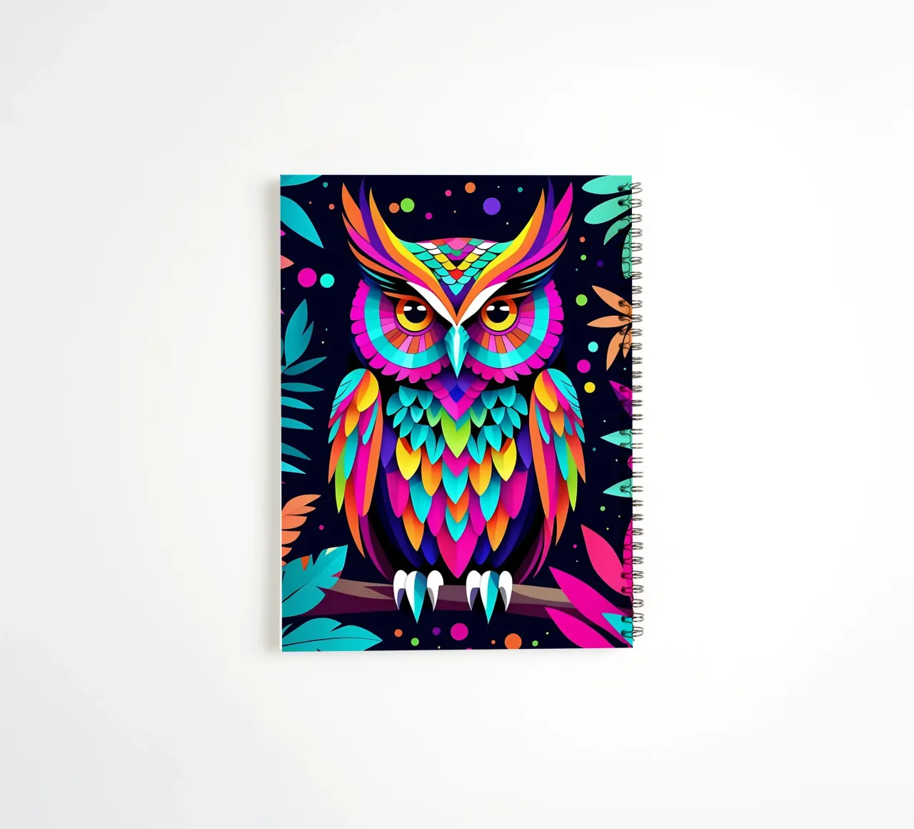 Owl_style_E_1 spiral notebook by Tierisch bunt by LK