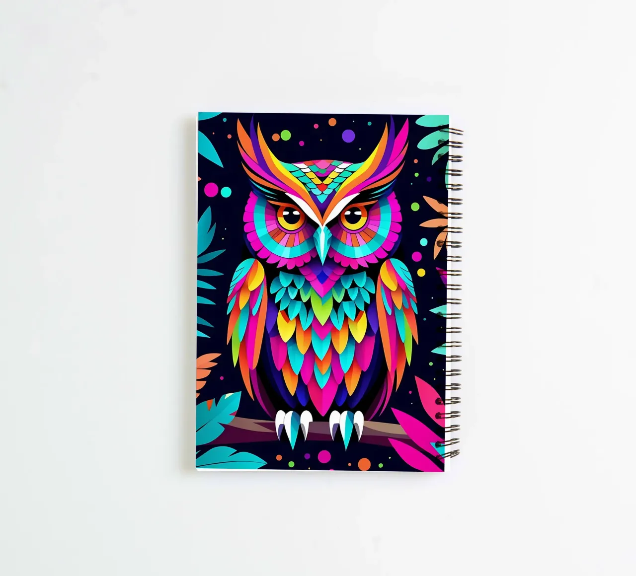 Owl_style_E_1 spiral notebook by Tierisch bunt by LK