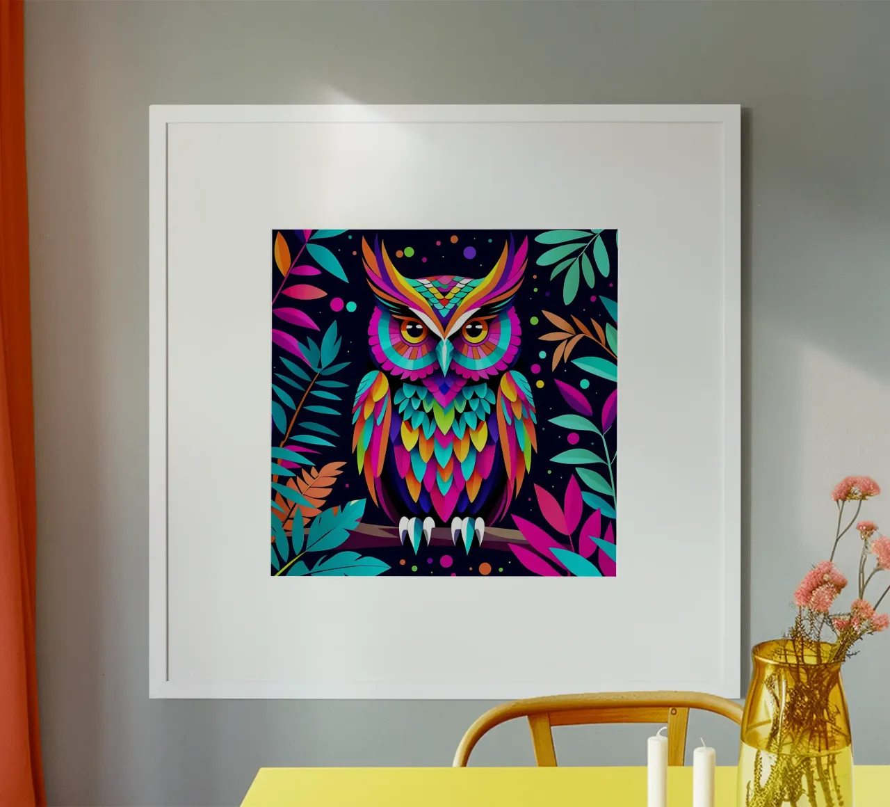 Gufo_stile_E_1 poster da Tierisch bunt by LK