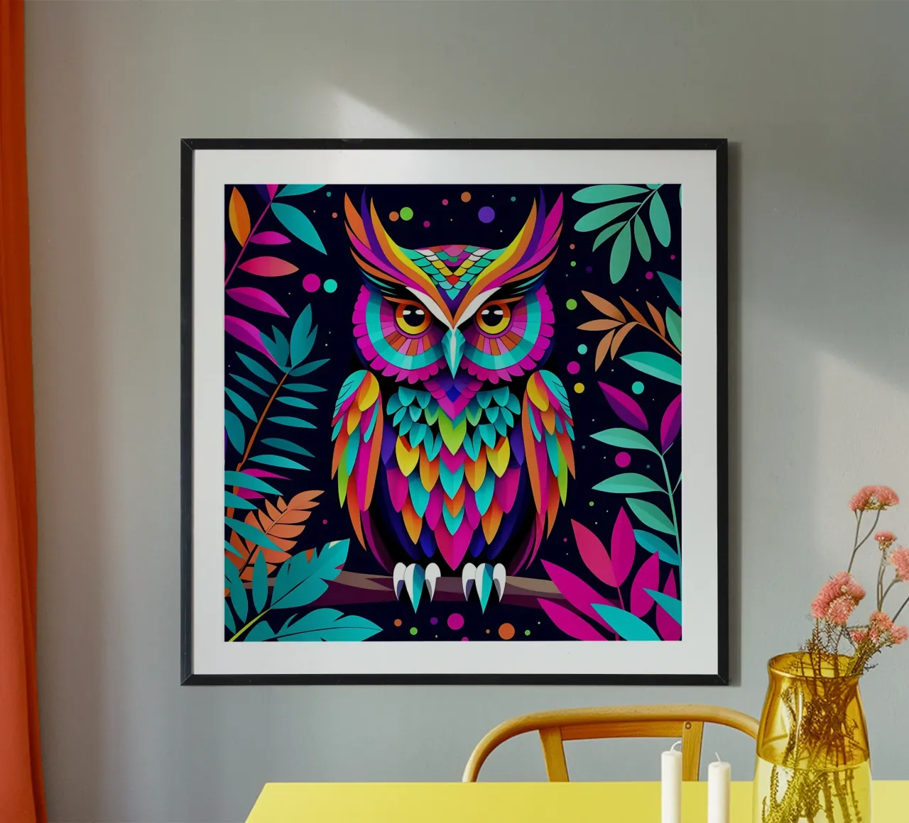 Gufo_stile_E_1 poster da Tierisch bunt by LK