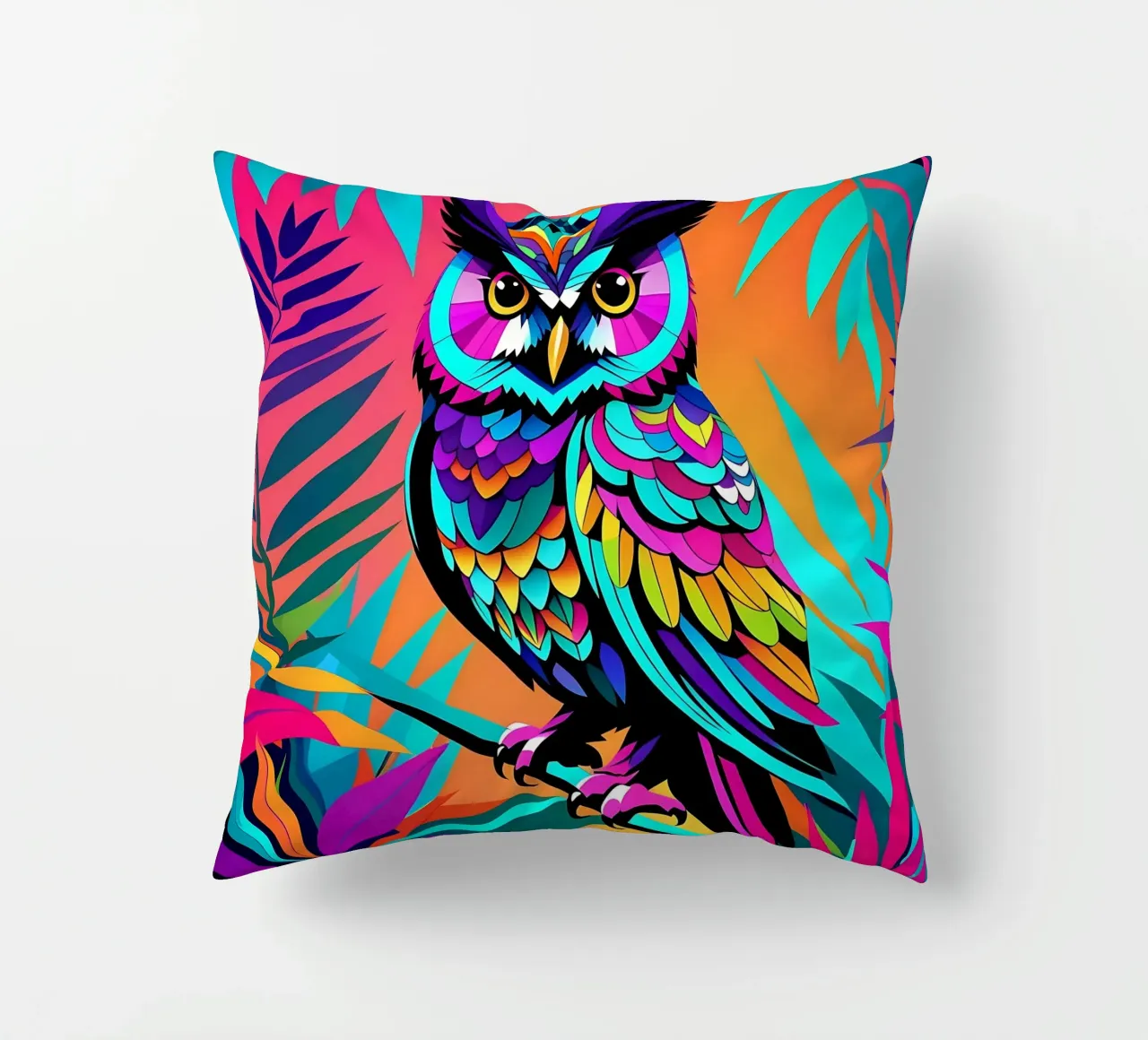 Gufo_stile_E_2 cuscino da Tierisch bunt by LK