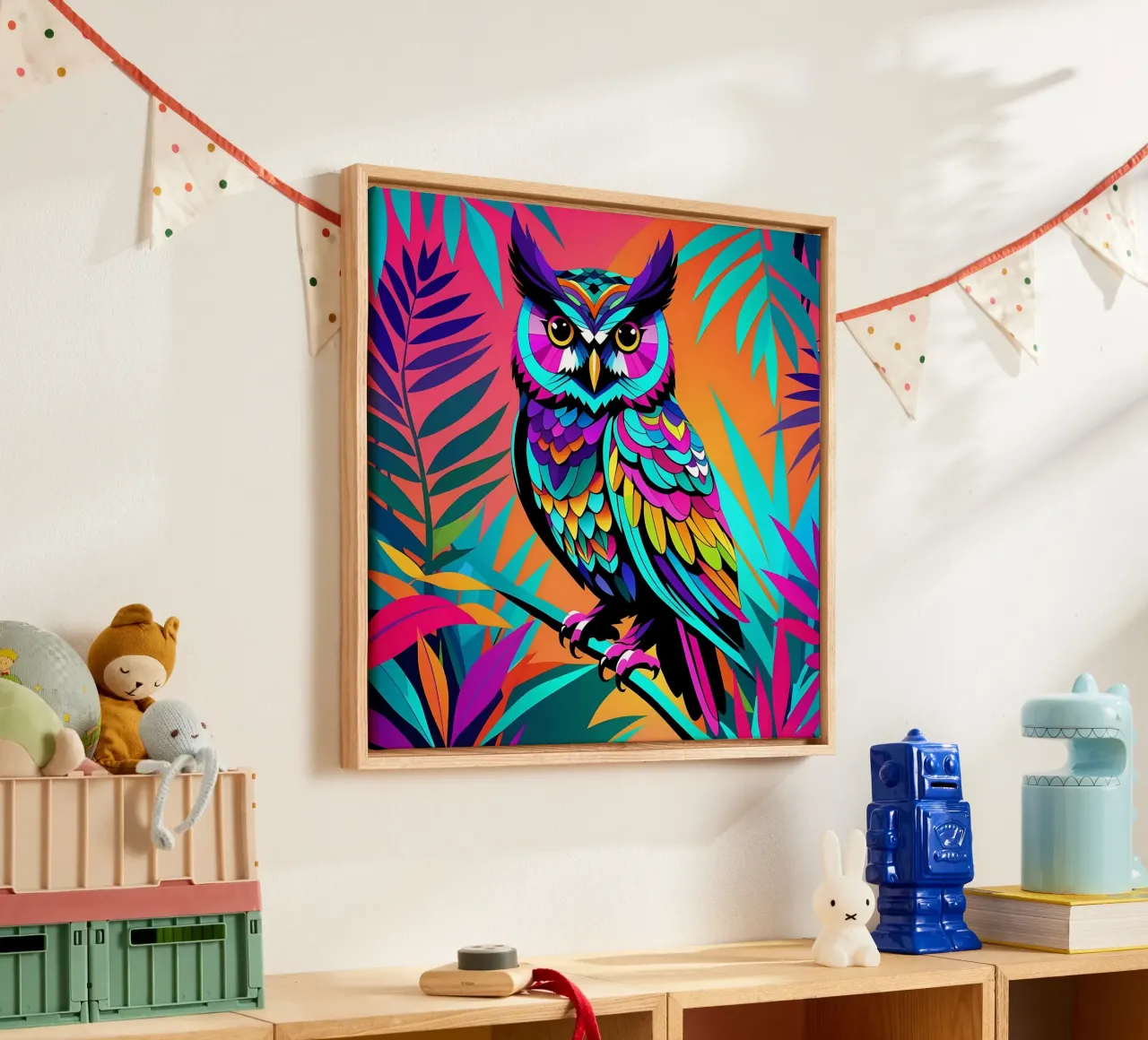 Owl_style_E_2 canvas by Tierisch bunt by LK