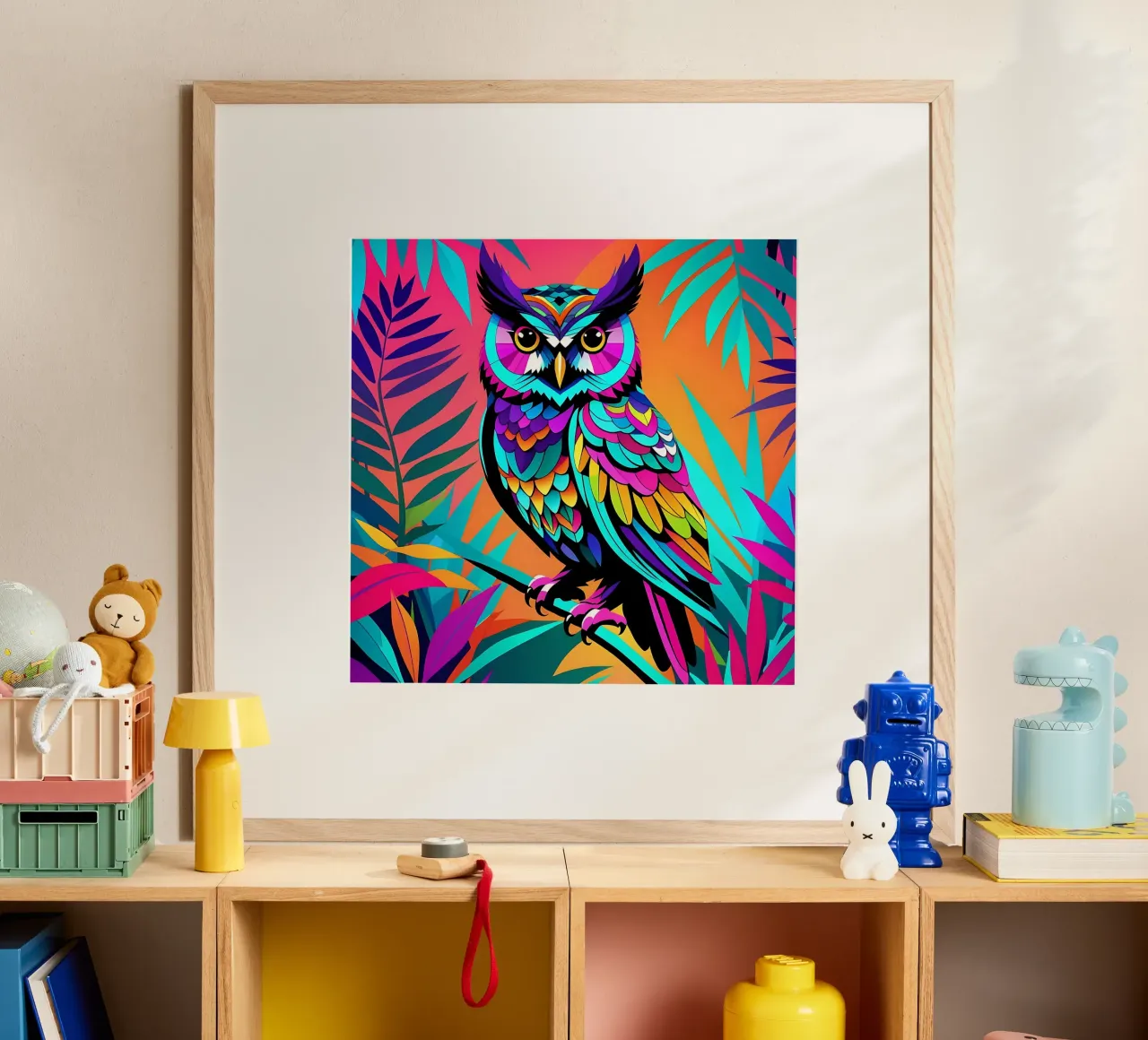 Eule_Stil_E_2 Poster von Tierisch bunt by LK