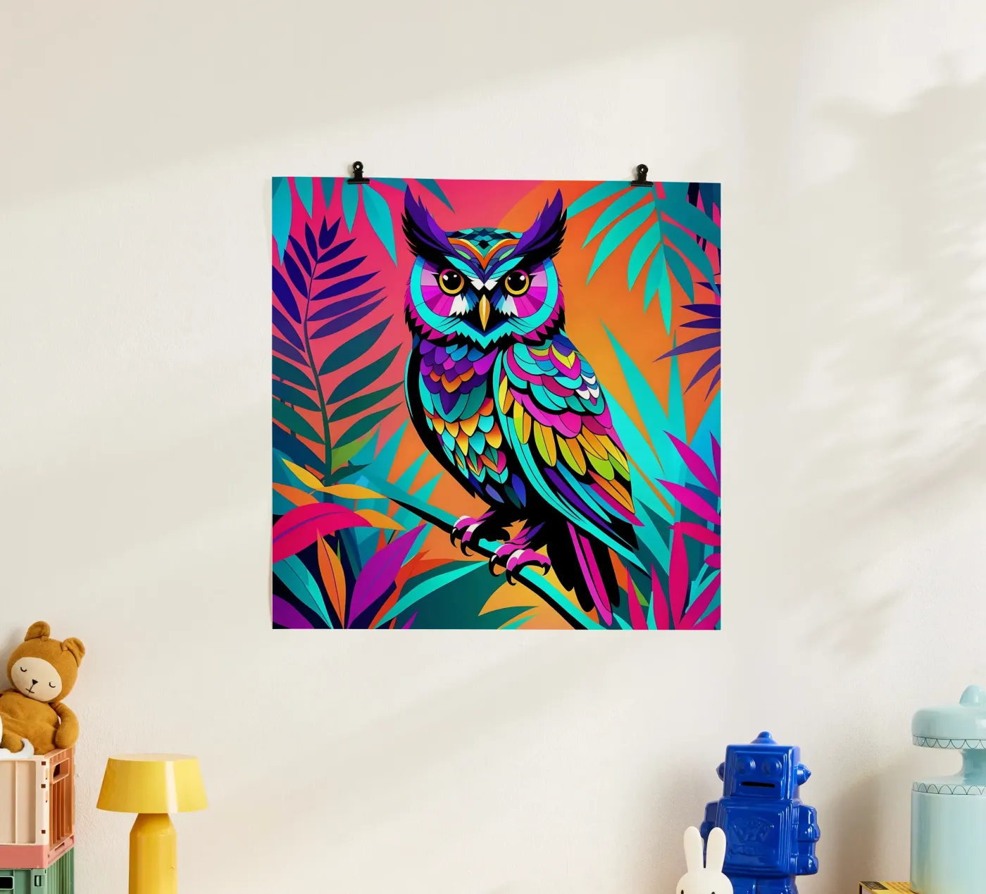 Owl_style_E_2 poster by Tierisch bunt by LK