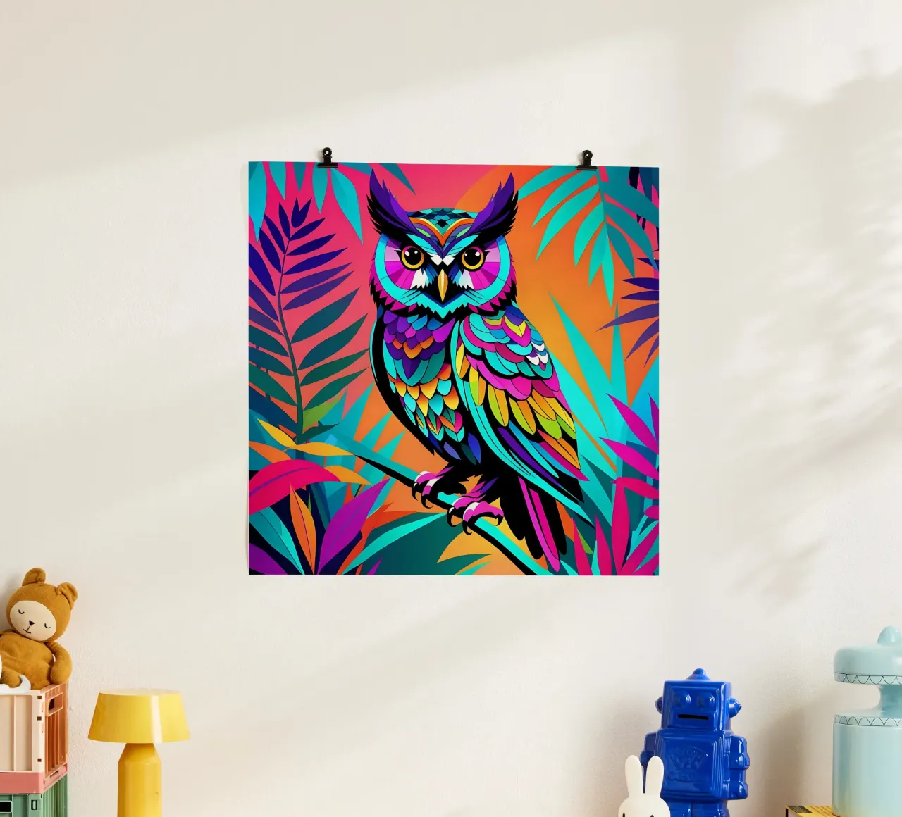 Eule_Stil_E_2 Poster von Tierisch bunt by LK