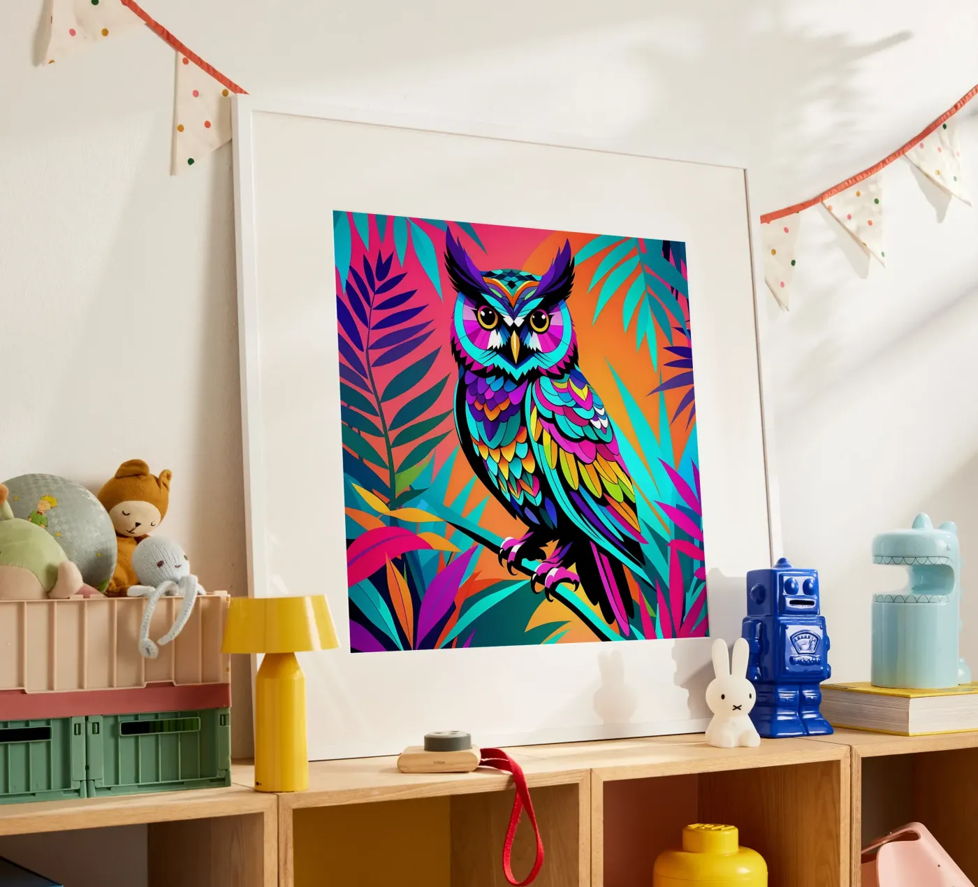 Owl_style_E_2 poster by Tierisch bunt by LK