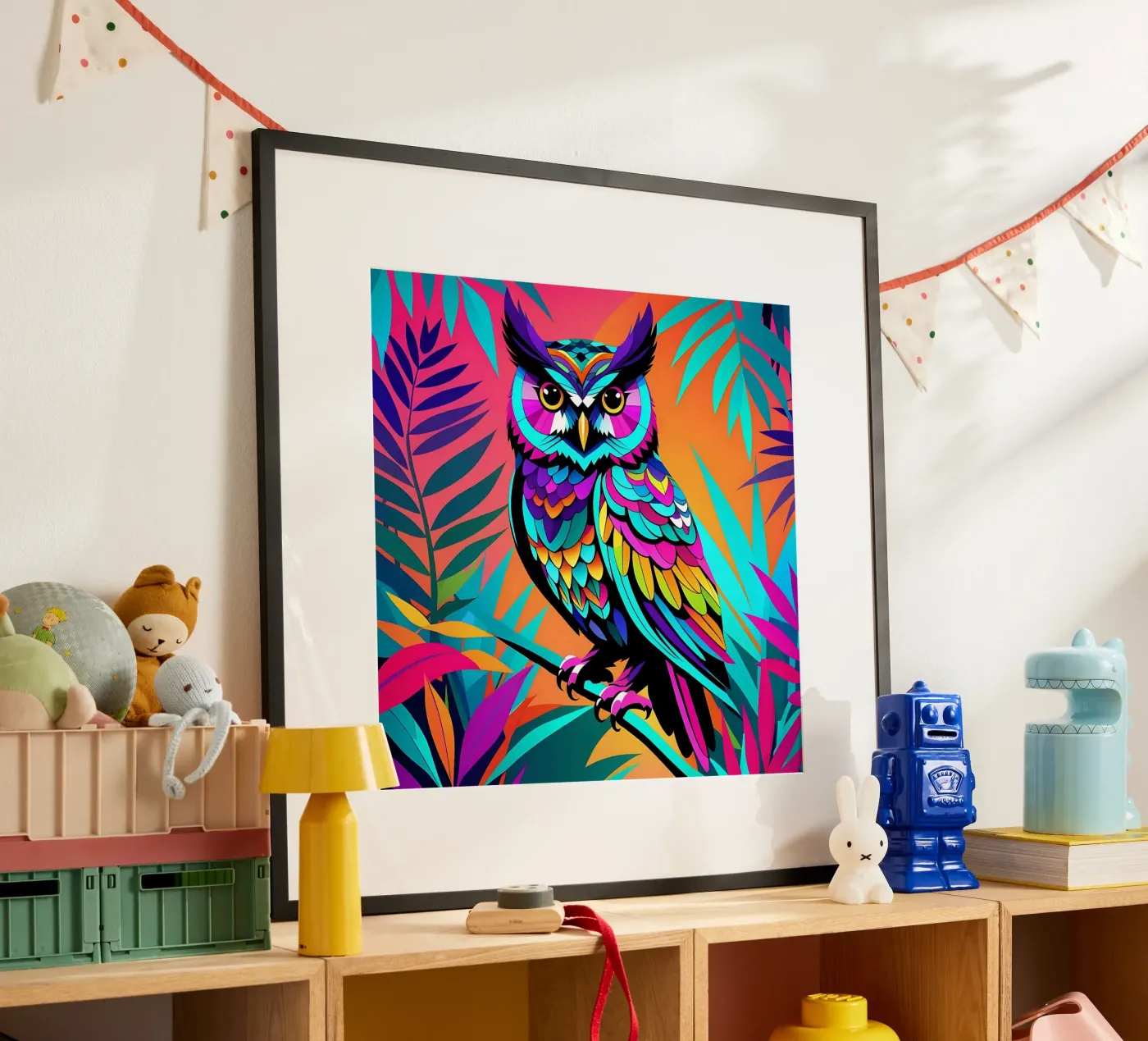 Owl_style_E_2 poster by Tierisch bunt by LK