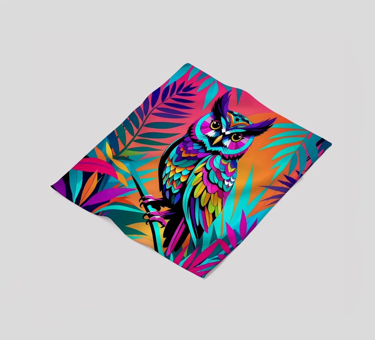 Eule_Stil_E_2 Fleecedecke von Tierisch bunt by LK