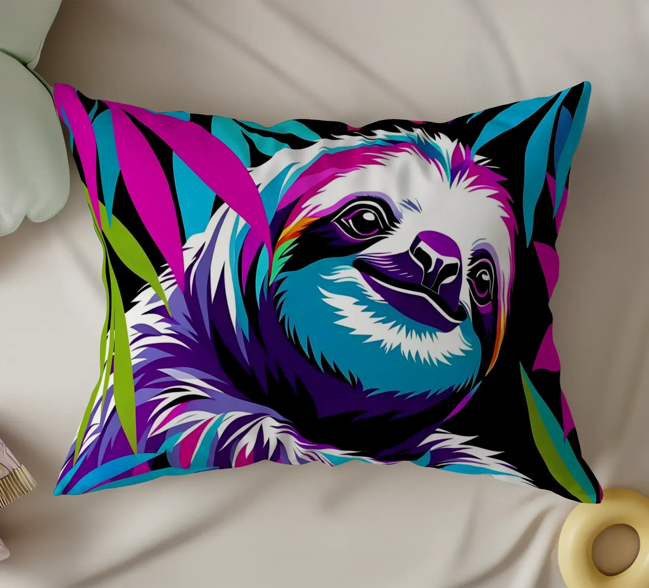 Bradipo_Stile_E_1 cuscino da Tierisch bunt by LK