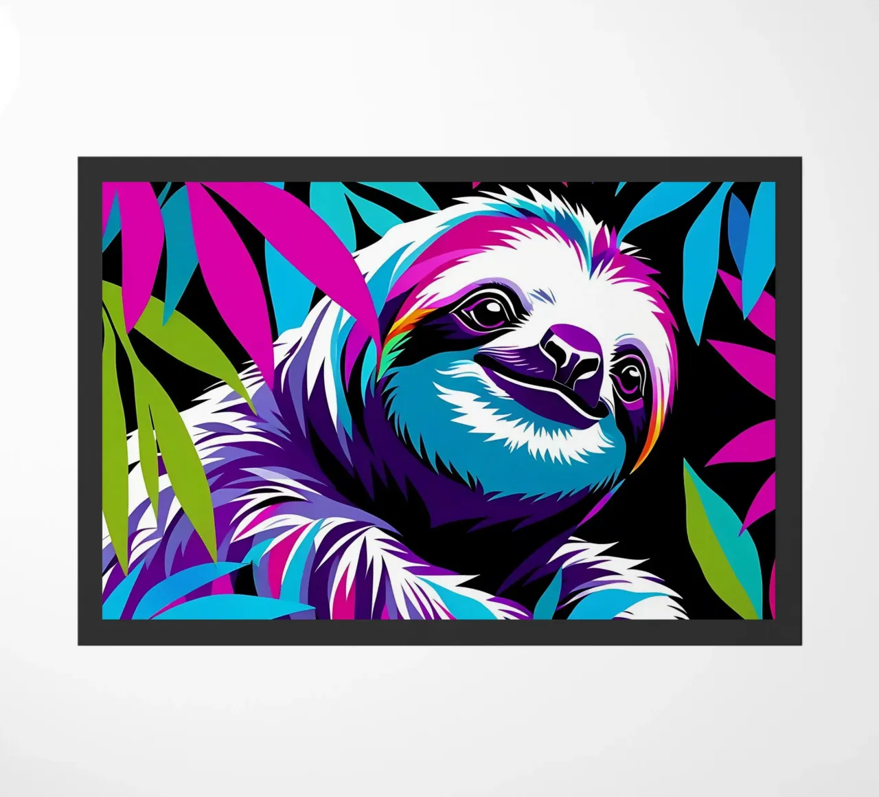 Sloth_Style_E_1 doormat by Tierisch bunt by LK