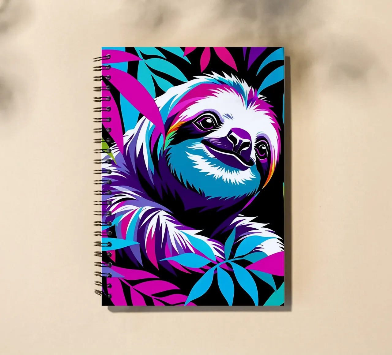 Sloth_Style_E_1 spiral notebook by Tierisch bunt by LK