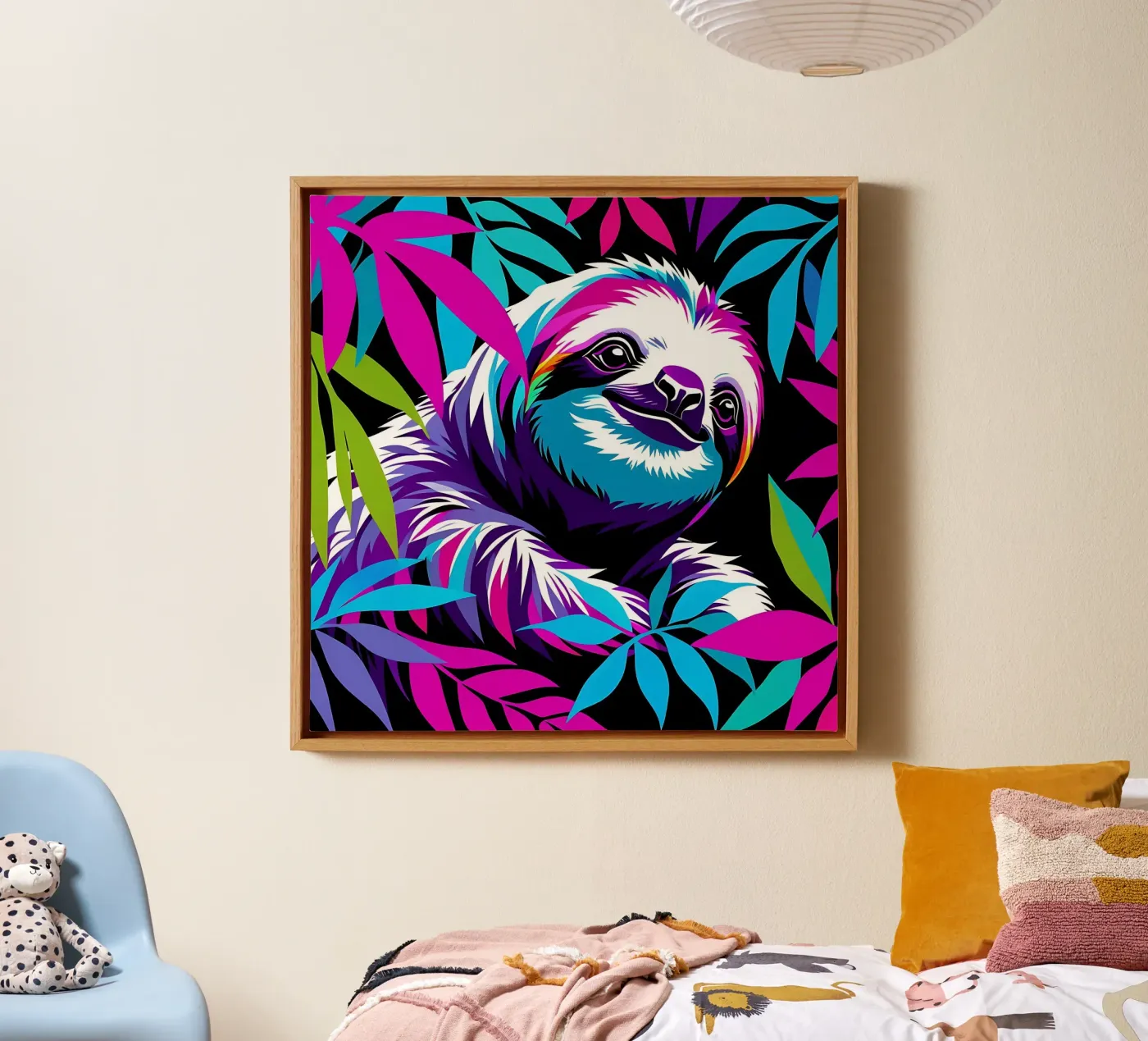 Sloth_Style_E_1 canvas by Tierisch bunt by LK