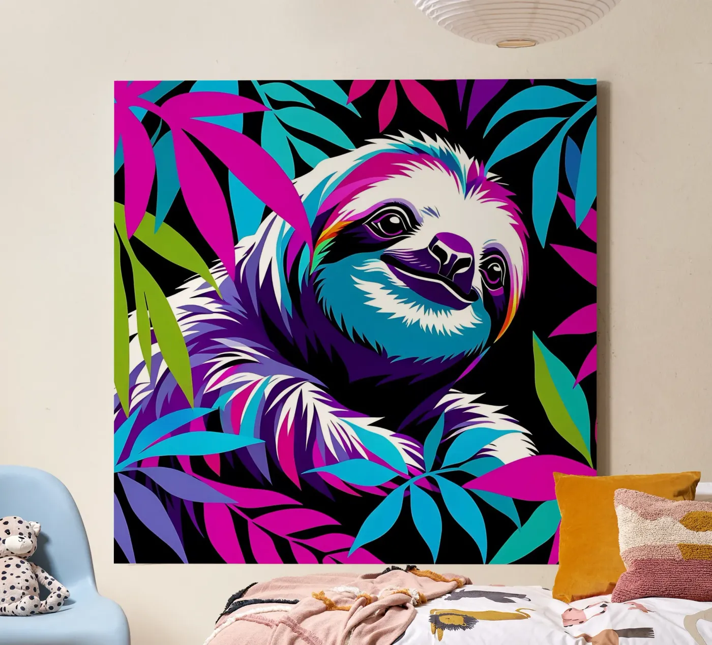 Sloth_Style_E_1 canvas by Tierisch bunt by LK