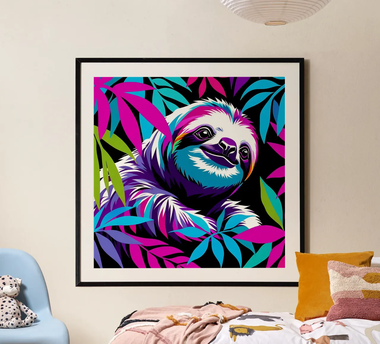 Sloth_Style_E_1 poster by Tierisch bunt by LK