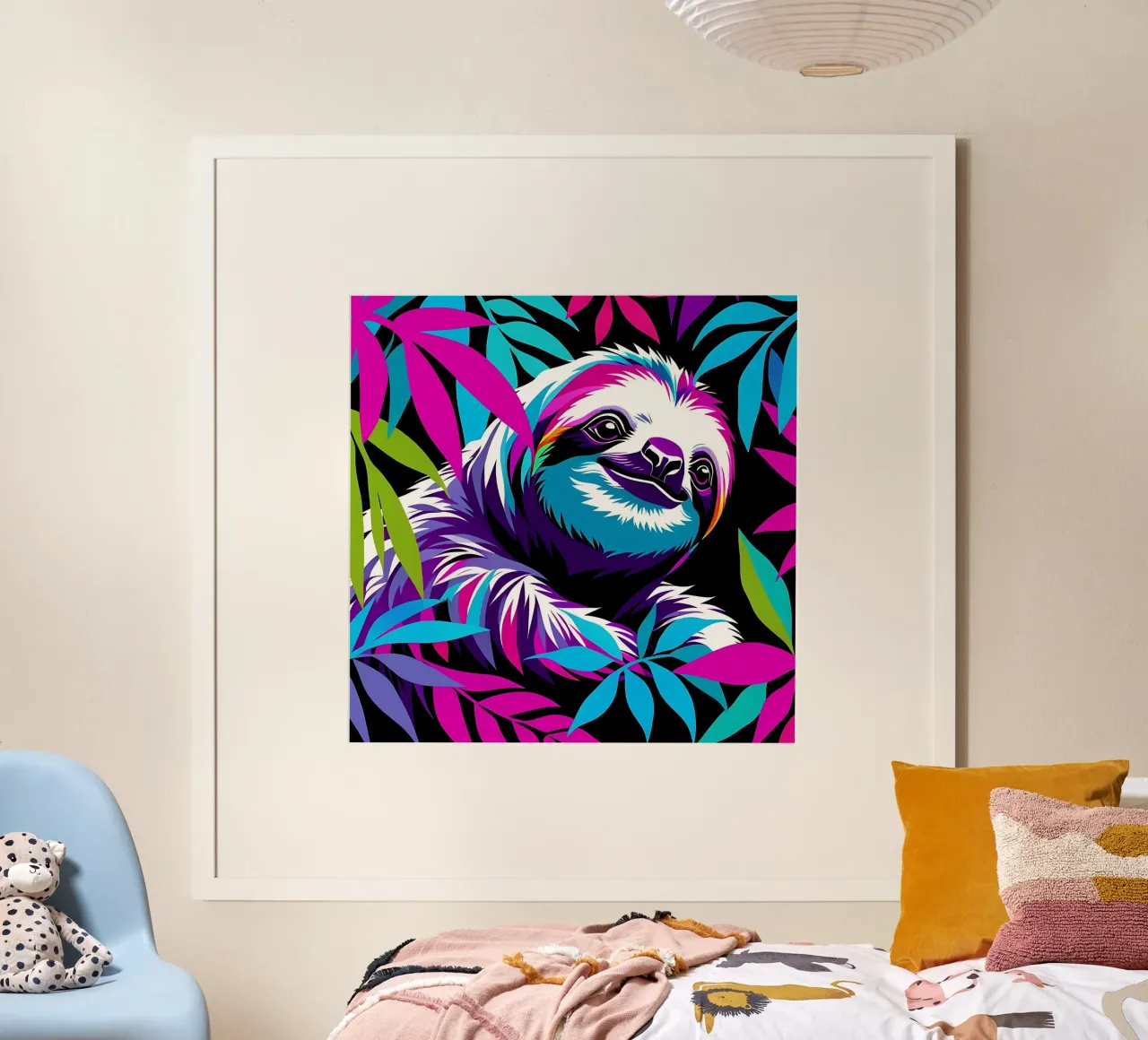 Sloth_Style_E_1 poster by Tierisch bunt by LK