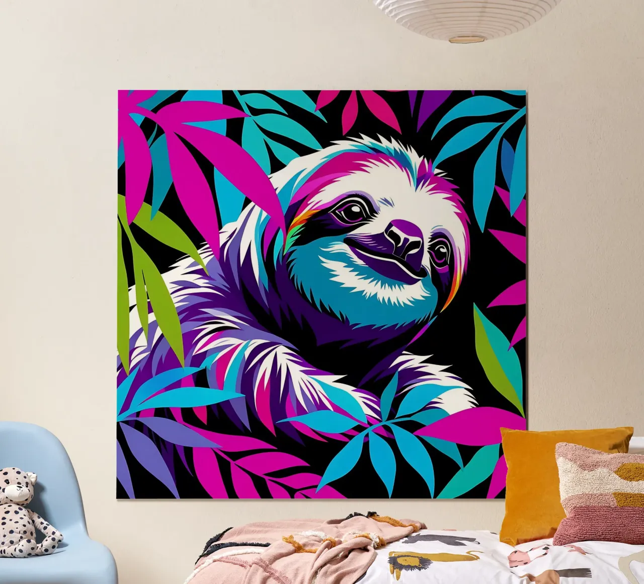 Sloth_Style_E_1 poster by Tierisch bunt by LK