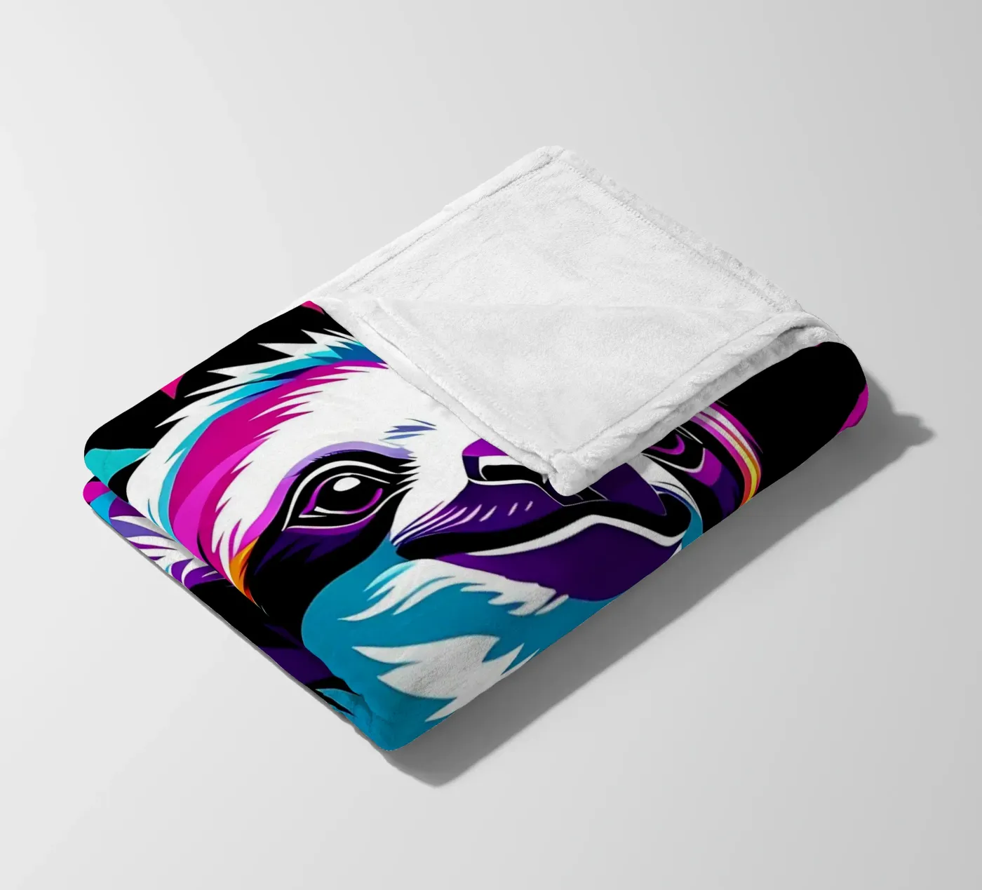 Sloth_Style_E_1 fleece blanket by Tierisch bunt by LK