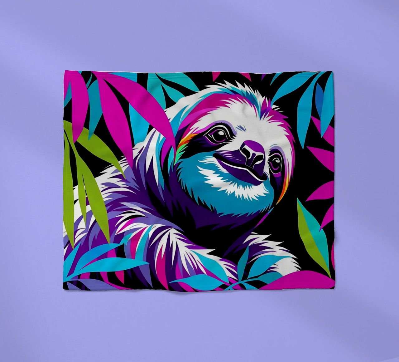 Bradipo_Stile_E_1 coperta in pile da Tierisch bunt by LK