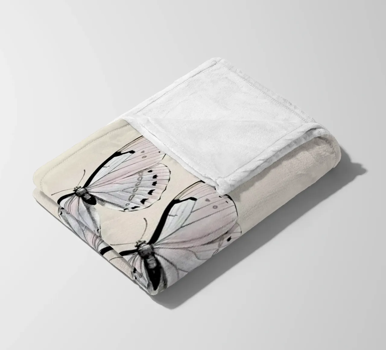 Papillion Beige coperta in pile da Monika Strigel