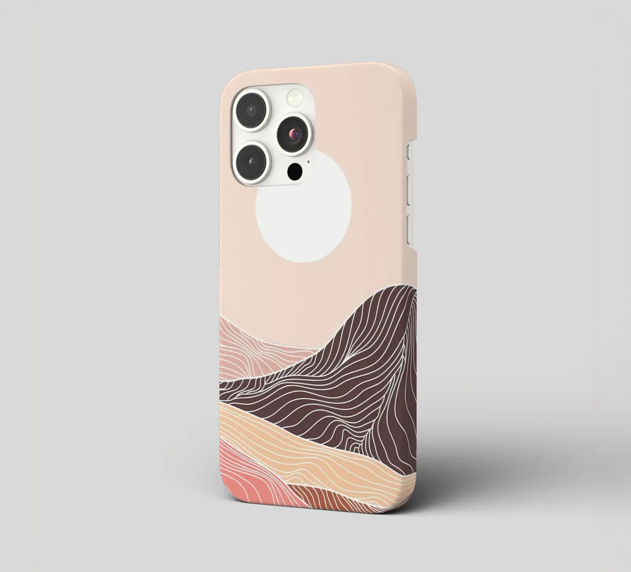 Line art astratta di montagna cover iphone da James M Coyle