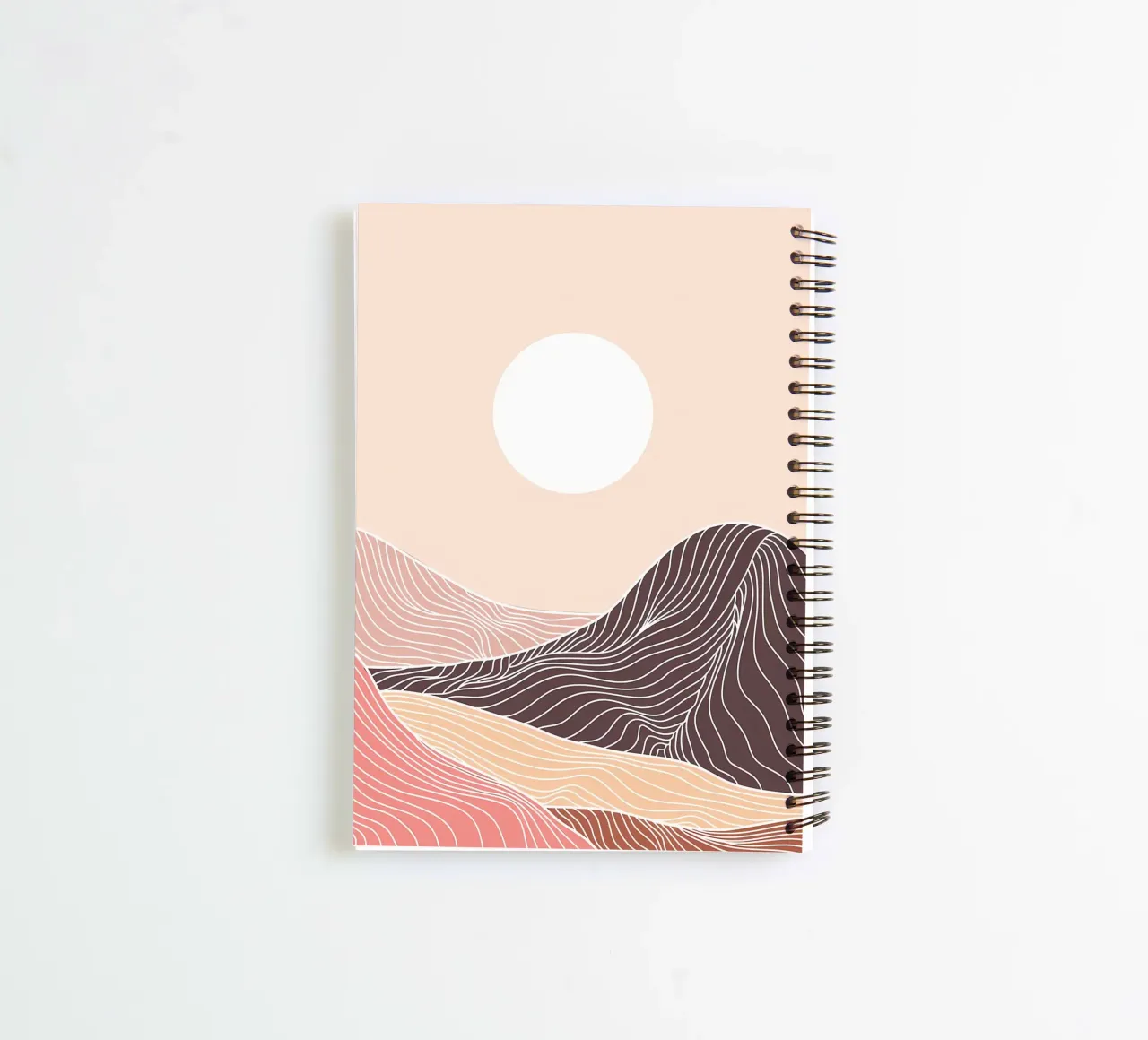 Abstrakte Berg-Linienkunst Ringbuch von James M Coyle