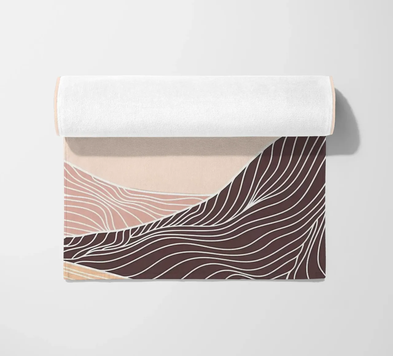Abstract Mountain line art beach towel by James M Coyle