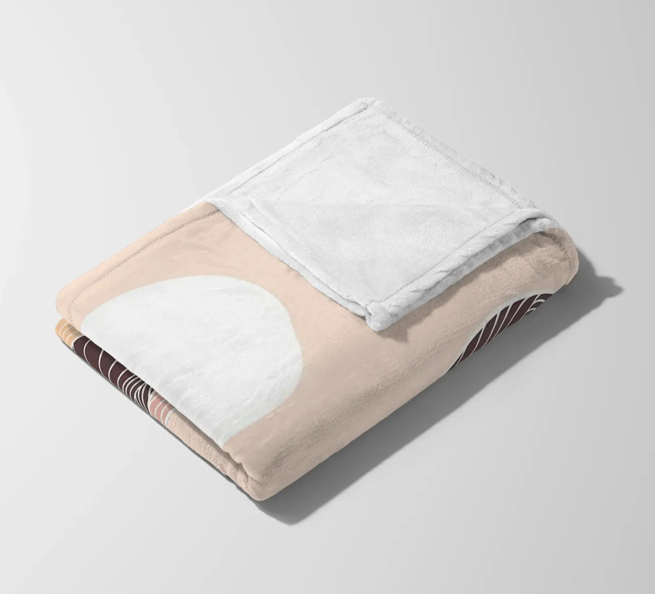 Abstract Mountain line art fleece blanket by James M Coyle