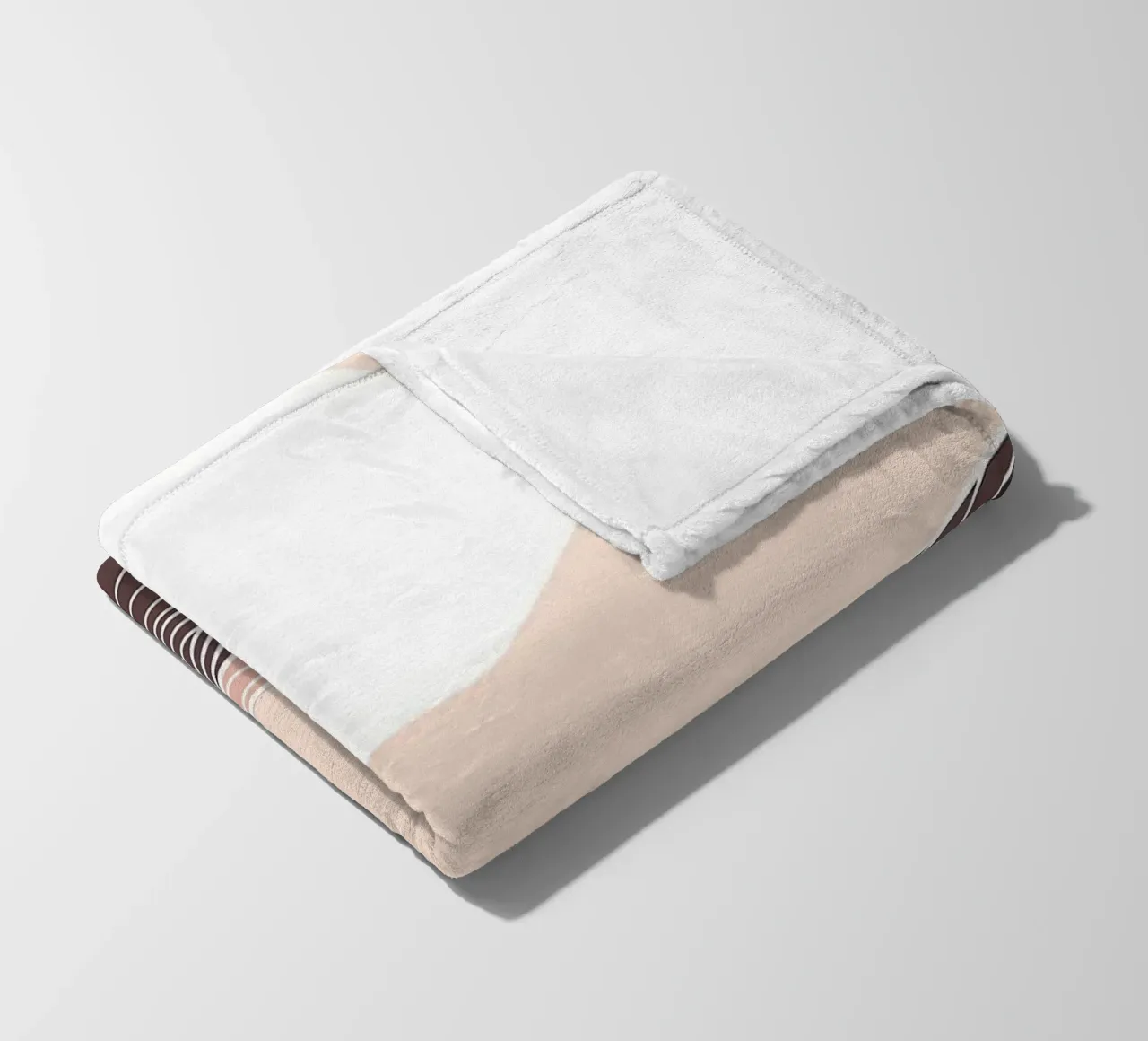 Abstract Mountain line art fleece blanket by James M Coyle