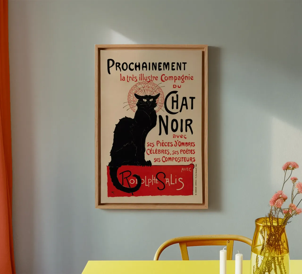 Théophile Alexandre Steinlen - Le Chat Noir tela con Cornice a cassetta da ARTOTHEK