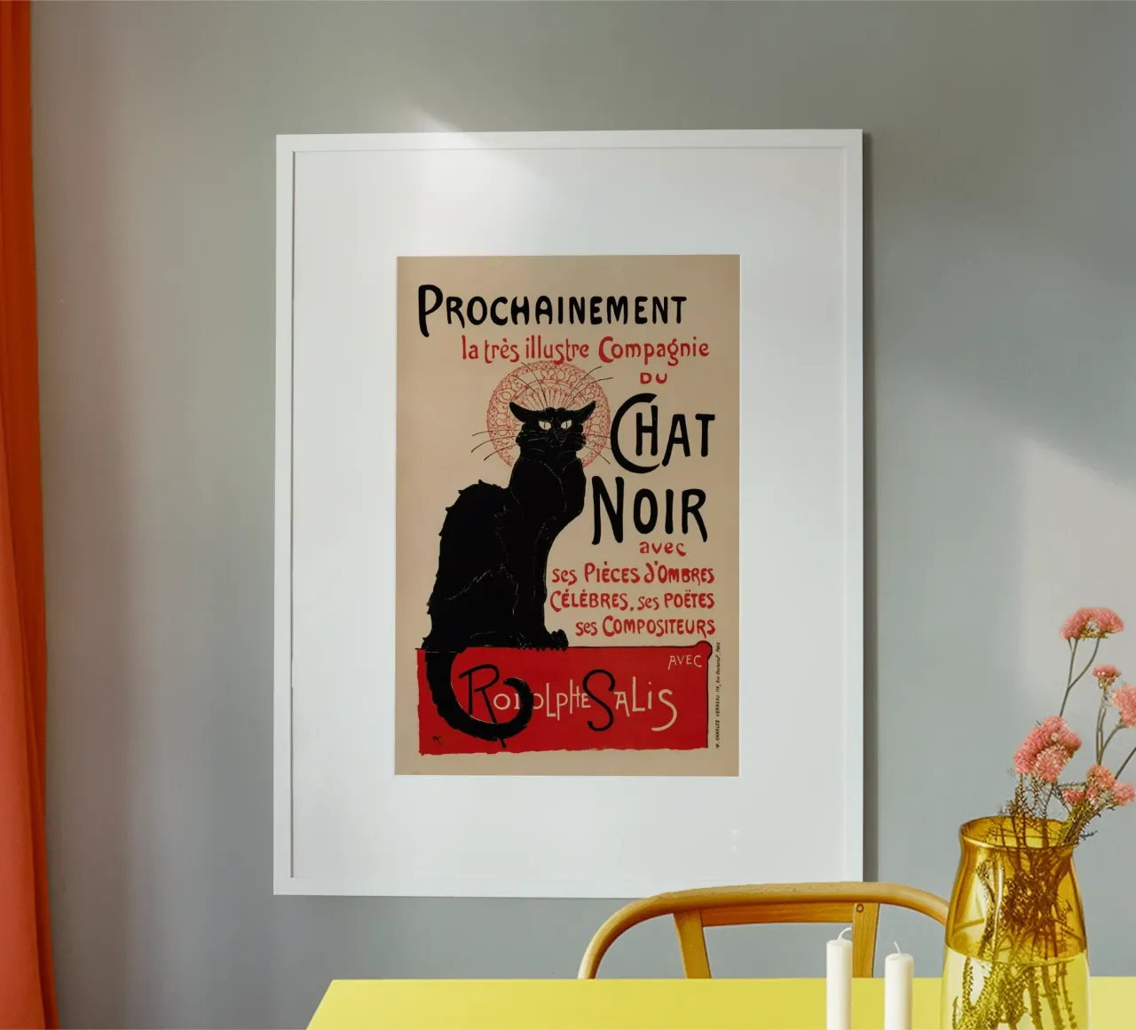 Théophile Alexandre Steinlen - Le Chat Noir poster con telaio in plastica da ARTOTHEK