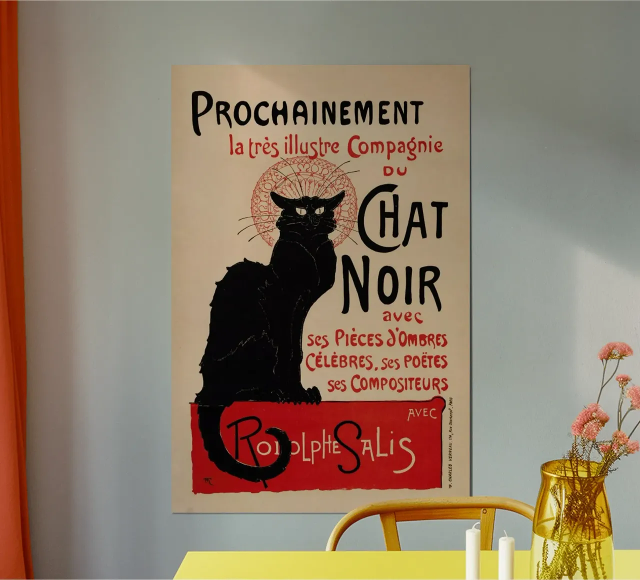 Théophile Alexandre Steinlen - Le Chat Noir poster con telaio in plastica da ARTOTHEK
