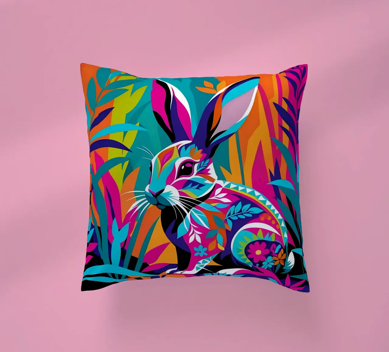 Lepre_Stile_E_1 cuscino da Tierisch bunt by LK