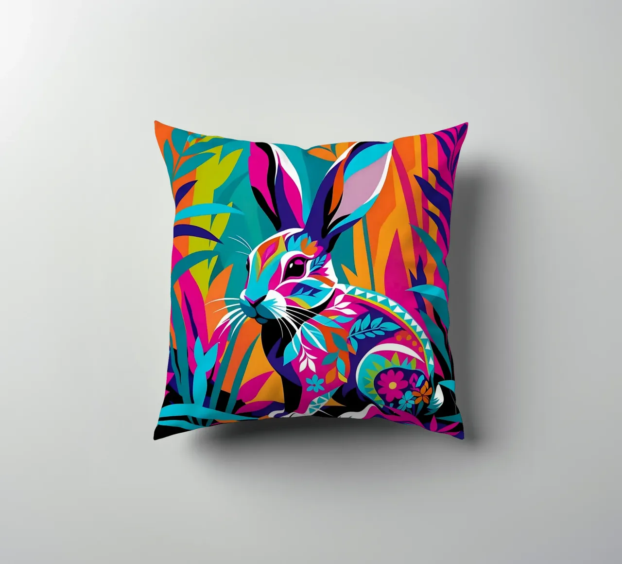 Lepre_Stile_E_1 cuscino da Tierisch bunt by LK