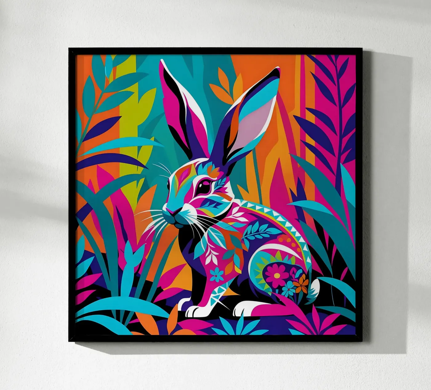 Hare_Style_E_1 Poster von Tierisch bunt by LK