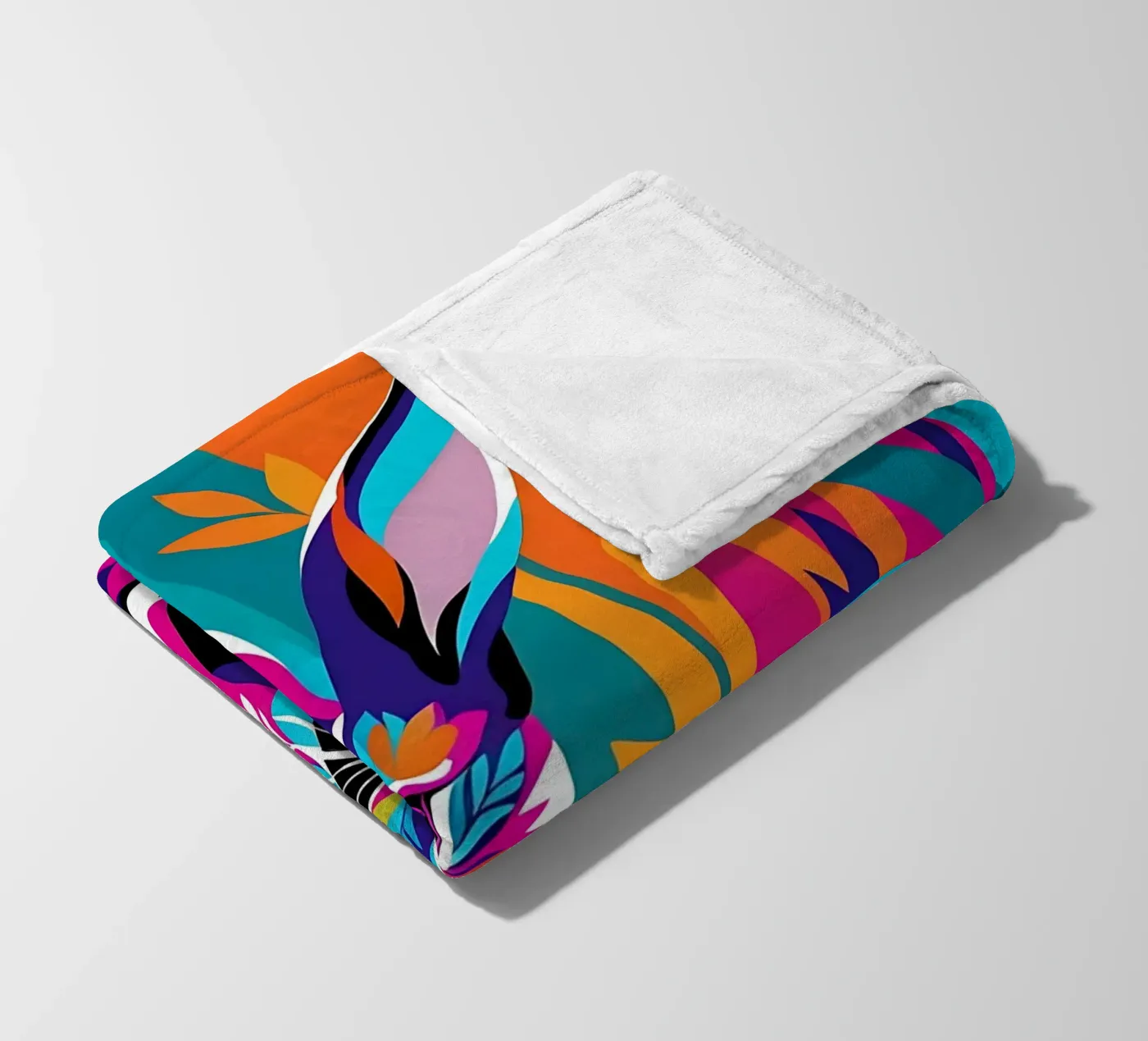 Hare_Style_E_1 fleecedeken van Tierisch bunt by LK