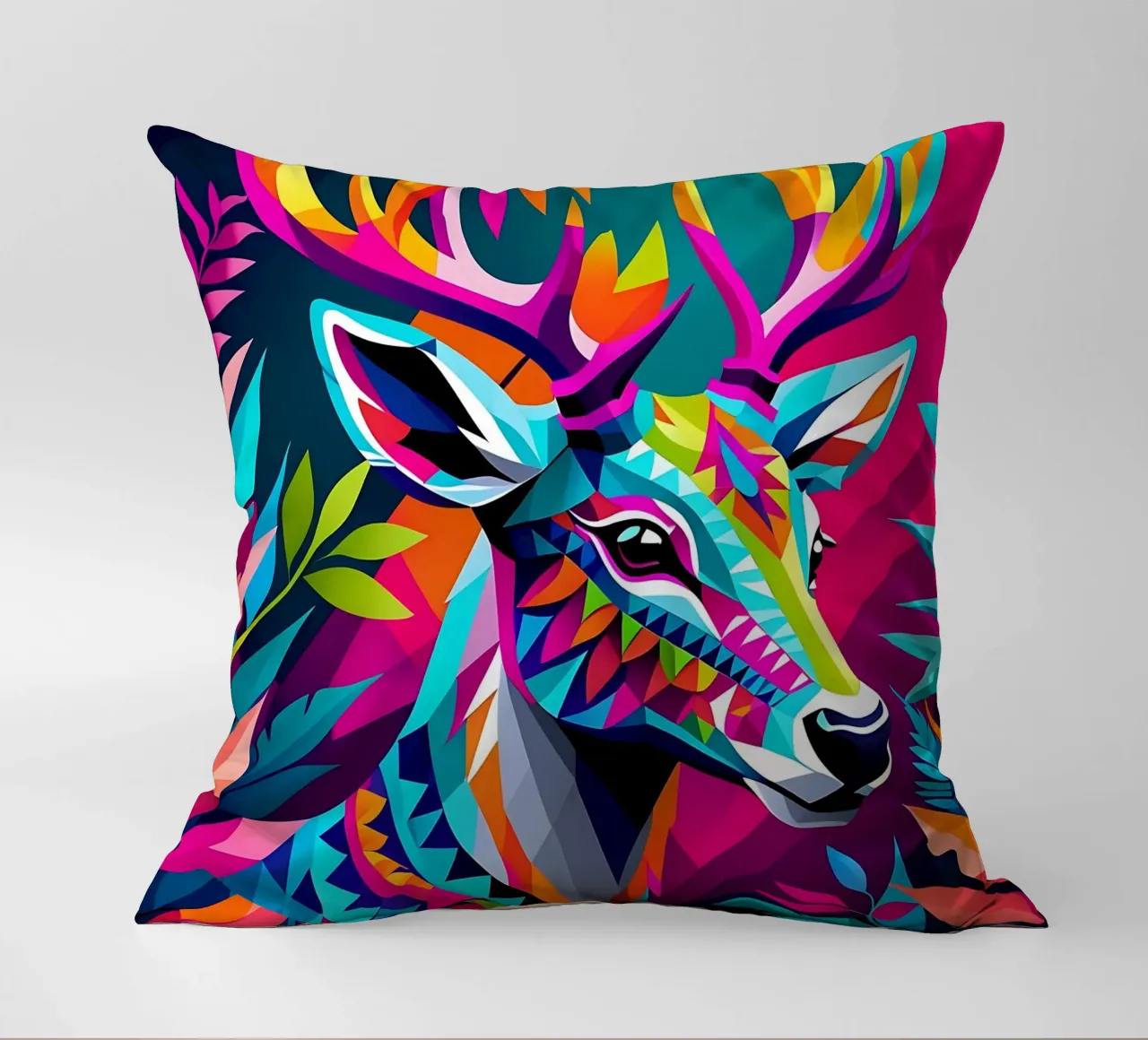 Cervo_stile_E_1 cuscino da Tierisch bunt by LK