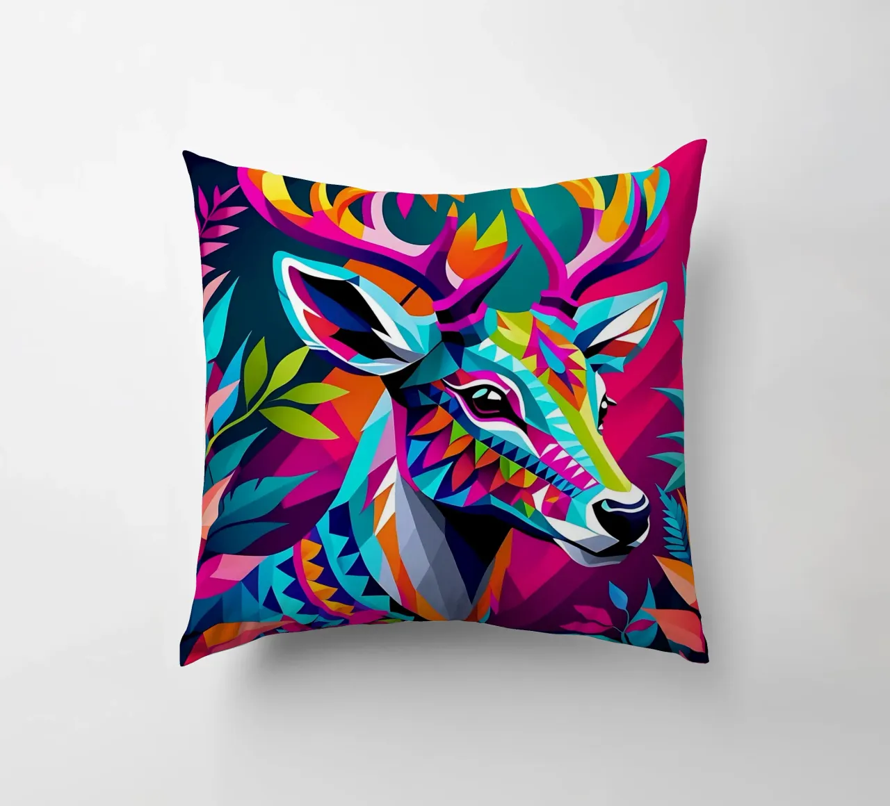 Cervo_stile_E_1 cuscino da Tierisch bunt by LK