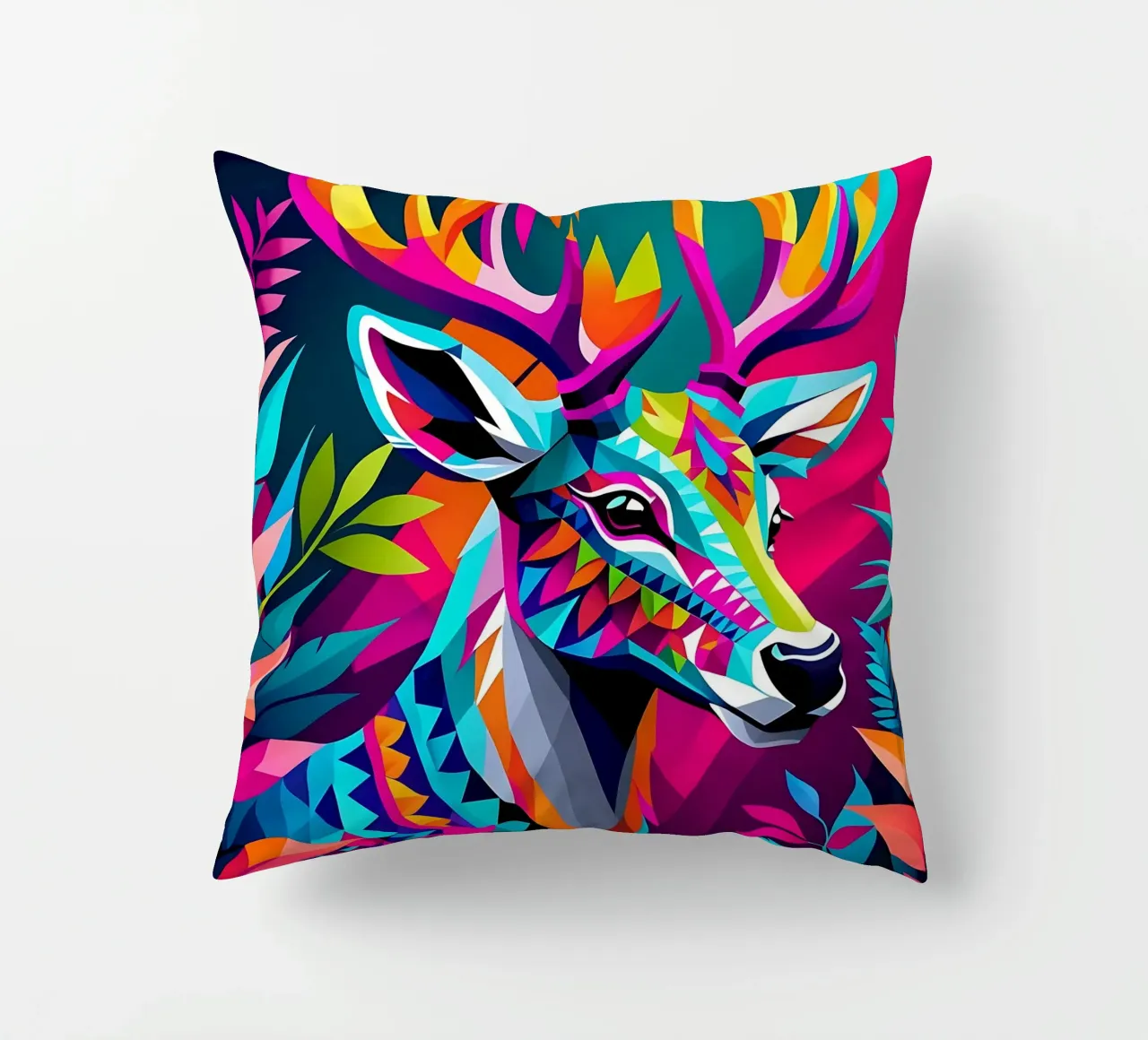 Cervo_stile_E_1 cuscino da Tierisch bunt by LK