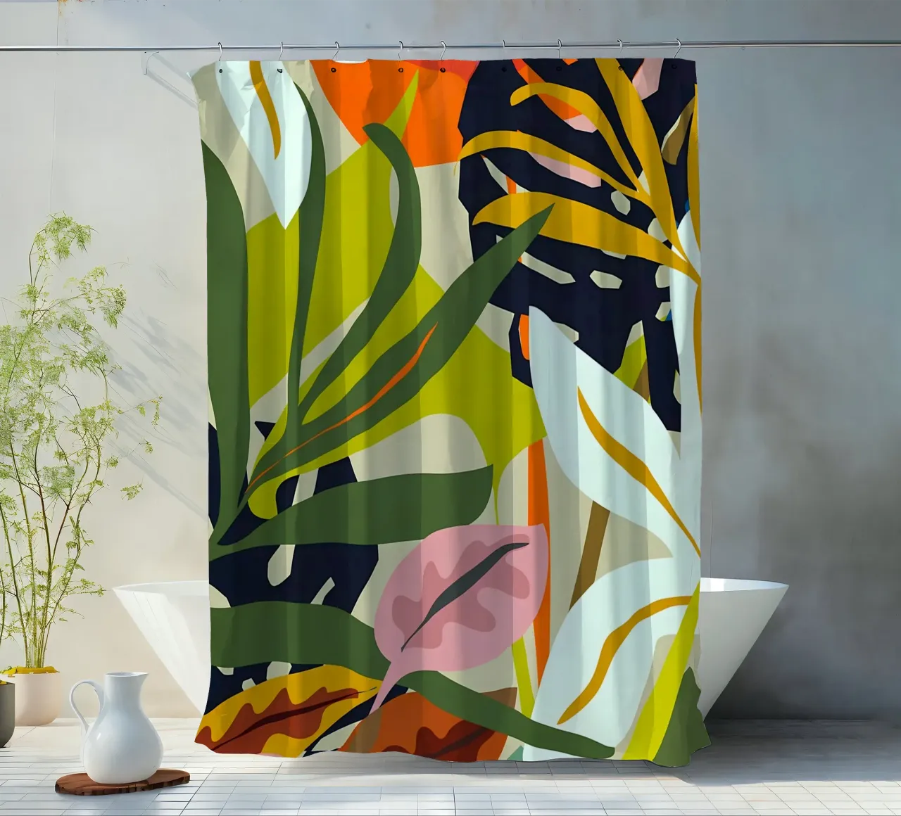 Dschungel Abstrakt 2 Duschvorhang von Rebecca Clark Wyrick
