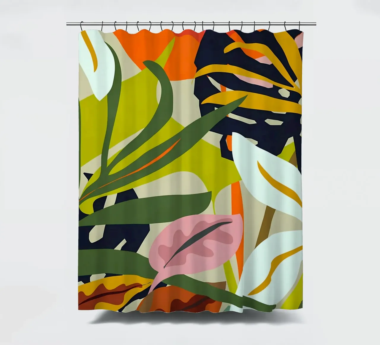 Dschungel Abstrakt 2 Duschvorhang von Rebecca Clark Wyrick