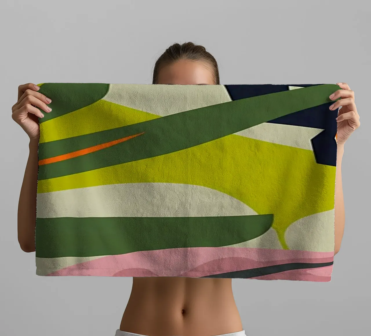 Jungle Abstract 2 towel by Rebecca Clark Wyrick