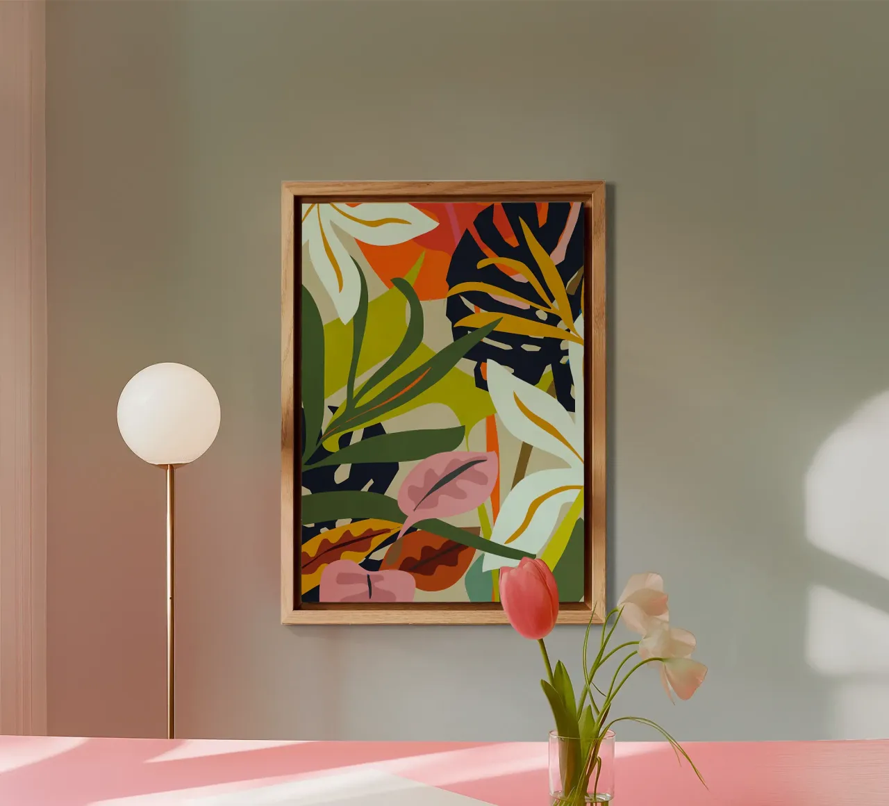 Jungle Abstract 2 alu-dibond by Rebecca Clark Wyrick