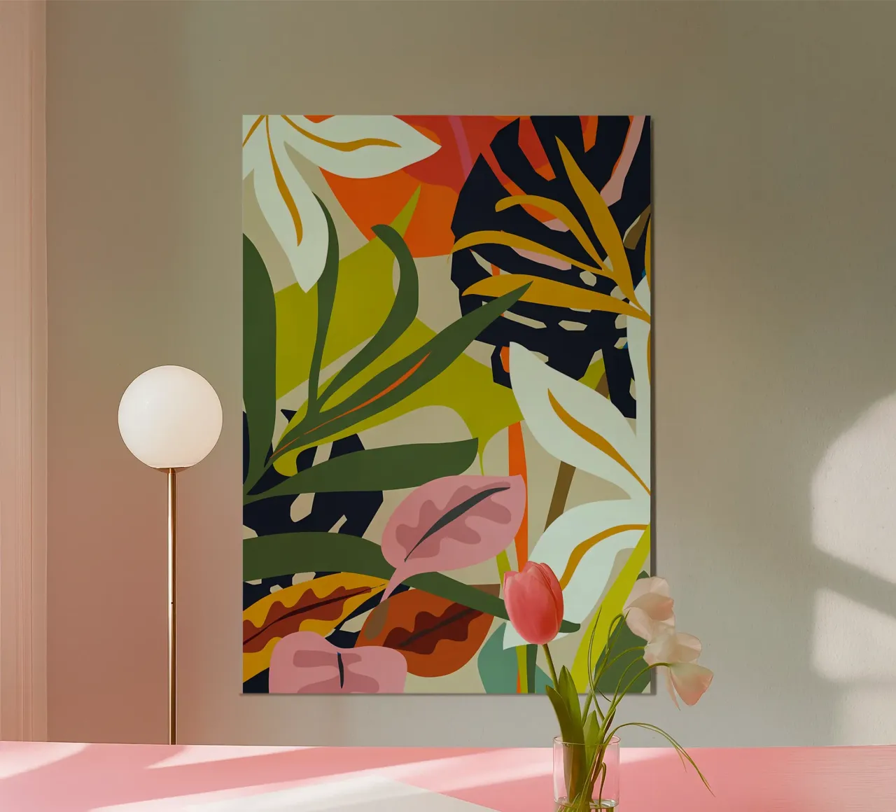 Jungle Abstract 2 alu-dibond by Rebecca Clark Wyrick