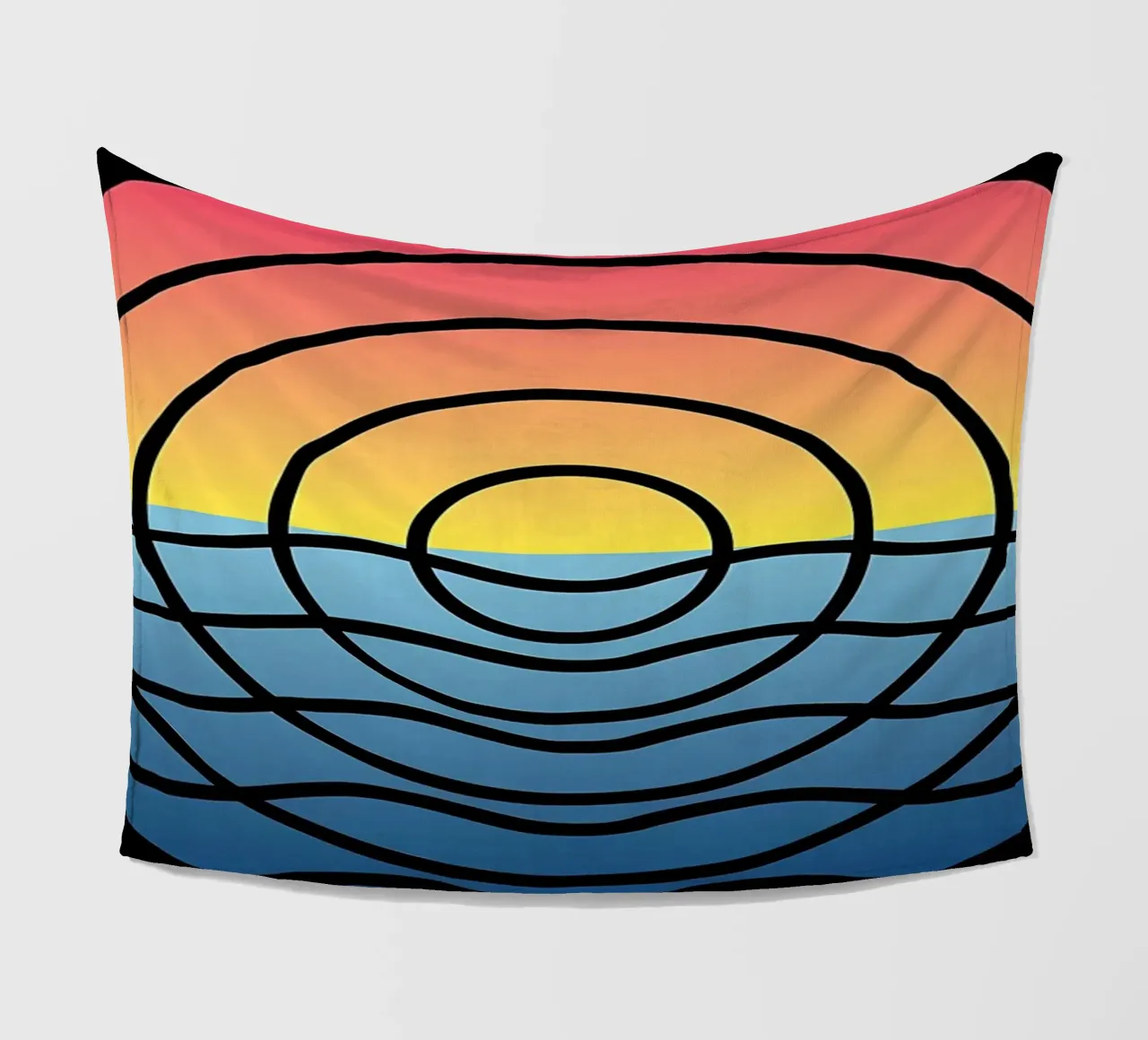 Golven Zonsondergang fleecedeken van James M Coyle