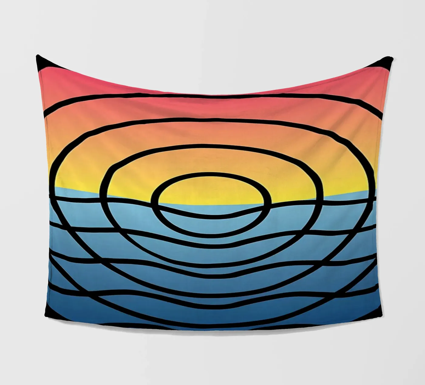 Waves Sunset fleece blanket by James M Coyle