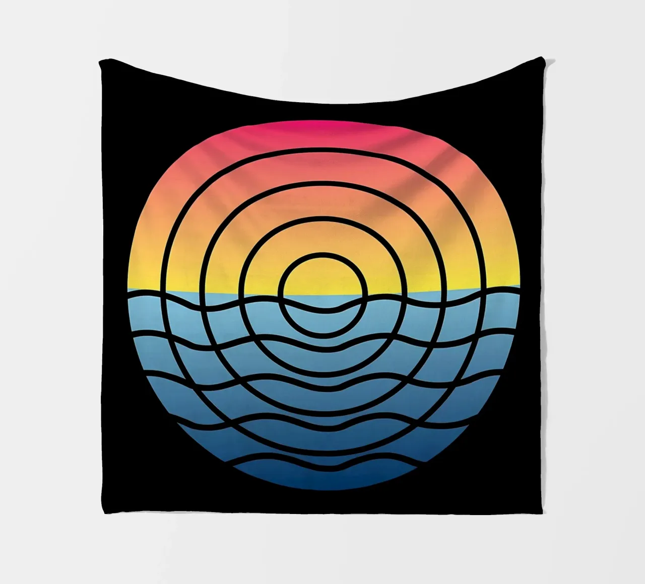 Golven Zonsondergang fleecedeken van James M Coyle