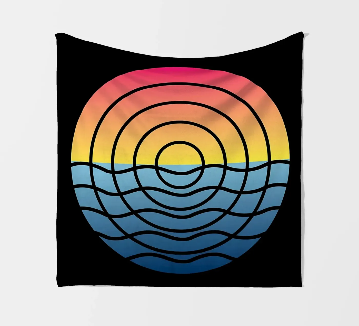 Waves Sunset fleece blanket by James M Coyle